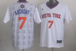 Jerseys Factory Cheap Knicks #7 Carmelo Anthony White New Latin