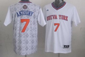 Jerseys Factory Cheap Knicks #7 Carmelo Anthony White New Latin