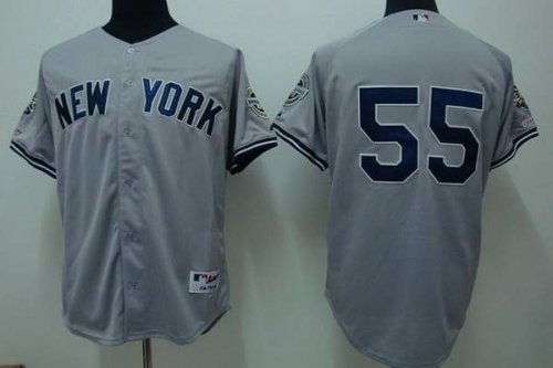 Jerseys Factory Cheap Yankees #55 Hideki Matsui Embroidered Grey