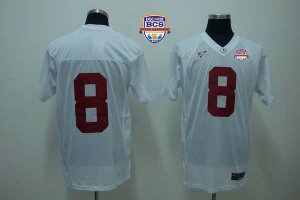 Jerseys Factory Cheap Crimson Tide #8 Julio Jones White 2013 BCS