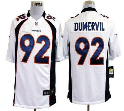 Jerseys Factory Cheap Nike Broncos #92 Elvis Dumervil White Men'