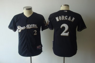 Jerseys Factory Cheap Brewers #2 Nyjer Morgan Blue Cool Base Emb