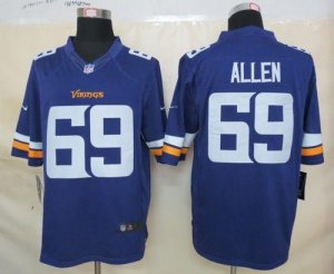 Jerseys Factory Cheap Nike Vikings #69 Jared Allen Purple Team C