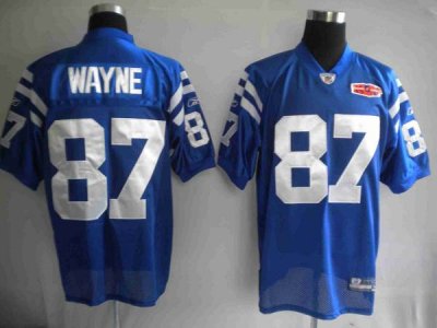 Jerseys Factory Cheap Colts #87 Reggie Wayne Blue With Super Bow