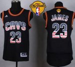 Jerseys Factory Cheap Cavaliers #23 LeBron James Black USA Flag