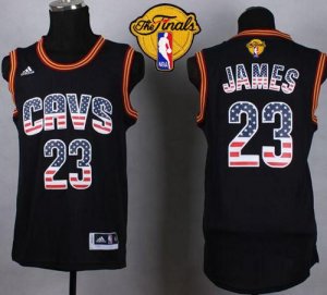 Jerseys Factory Cheap Cavaliers #23 LeBron James Black USA Flag