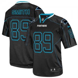 Jerseys Factory Cheap Nike Panthers #89 Steve Smith Lights Out B