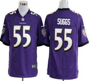 Jerseys Factory Cheap Nike Ravens #55 Terrell Suggs Purple Team