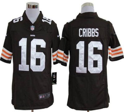 Jerseys Factory Cheap Nike Browns #16 Josh Cribbs Brown Team Col