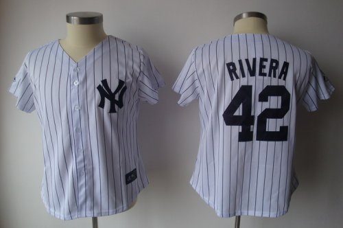 Jerseys Factory Cheap Yankees #42 Mariano Rivera White With Blac