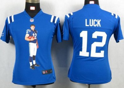 Jerseys Factory Cheap Nike Colts #12 Andrew Luck Royal Blue Team