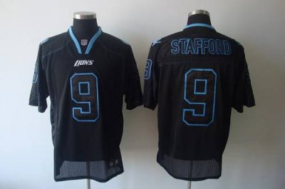 Jerseys Factory Cheap Lions #9 Matthew Stafford Lights Out Black