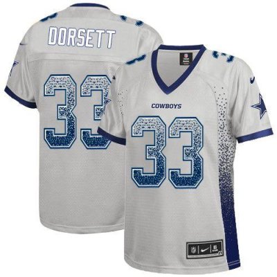 Jerseys Factory Cheap Nike Cowboys #33 Tony Dorsett Grey Women's