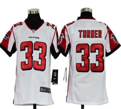 Jerseys Factory Cheap Nike Falcons #33 Michael Turner White Yout
