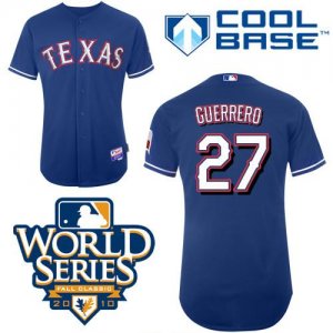Jerseys Factory Cheap Rangers #27 Vladimir Guerrero Blue 2010 Wo