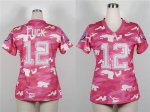Jerseys Factory Cheap Nike Colts #12 Andrew Luck Pink Women's Em