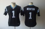 Jerseys Factory Cheap Panthers #1 Cam Newton Black Women's Team