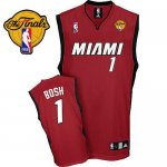 Jerseys Factory Cheap Heat Finals Patch #1 Chris Bosh Red Embroi