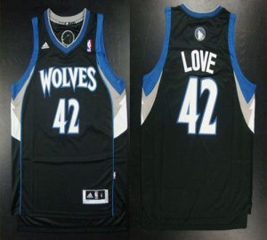 Jerseys Factory Cheap Timberwolves #42 Kevin Love Black Revoluti