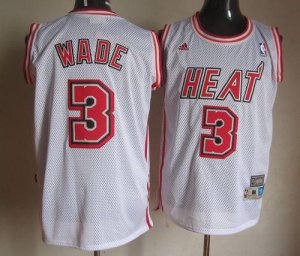 Jerseys Factory Cheap Heat #3 Dwyane Wade White Swingman Throwba