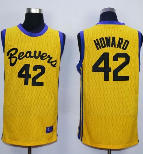Jerseys Factory Cheap Teen Wolf Beavers #42 Scott Howard Gold We
