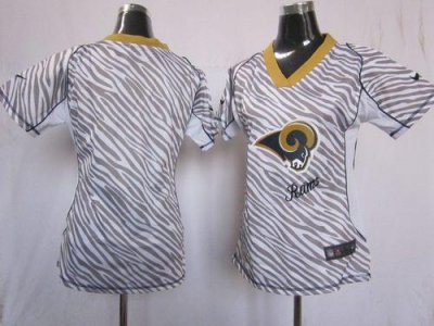 Jerseys Factory Cheap Nike Rams Blank Zebra Women's Embroidered