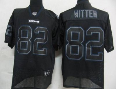 Jerseys Factory Cheap Cowboys #82 Jason Witten Lights Out Black