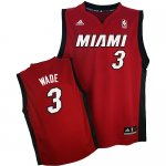 Jerseys Factory Cheap Revolution 30 Heat #3 Dwyane Wade Red Embr