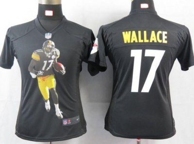 Jerseys Factory Cheap Nike Steelers #17 Mike Wallace Black Team