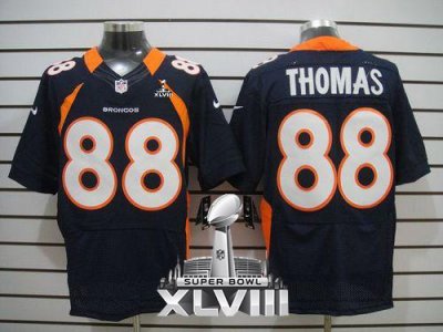 Jerseys Factory Cheap Nike Broncos #88 Demaryius Thomas Navy Blu