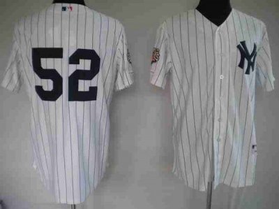 Jerseys Factory Cheap Yankees #52 C.C. Sabathia Embroidered Whit