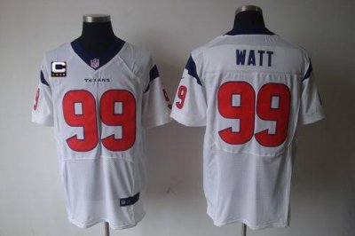 Jerseys Factory Cheap Nike Texans #99 J.J. Watt White With C Pat