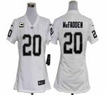 Jerseys Factory Cheap Nike Raiders #20 Darren McFadden White Wit