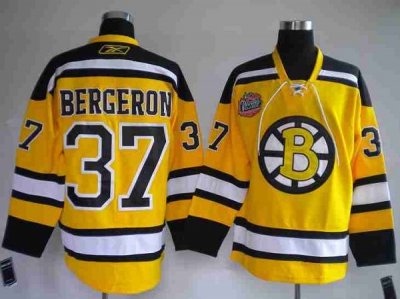 Jerseys Factory Cheap Bruins #37 Patrice Bergeron Embroidered Wi