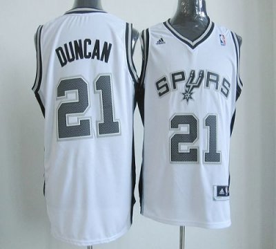Jerseys Factory Cheap New Revolution 30 Spurs #21 Tim Duncan Whi