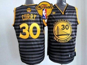 Jerseys Factory Cheap Warriors #30 Stephen Curry Black/Grey Groo