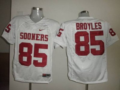Jerseys Factory Cheap Sooners #85 Ryan Bryoles White Embroidered