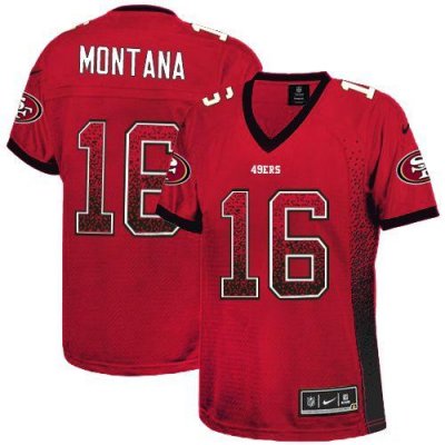 Jerseys Factory Cheap Nike 49ers #16 Joe Montana Red Team Color