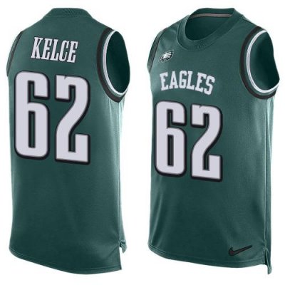 Jerseys Factory Cheap Nike Eagles #62 Jason Kelce Midnight Green