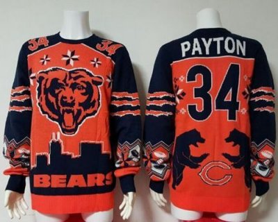 Jerseys Factory Cheap Nike Bears #34 Walter Payton Orange/Navy B
