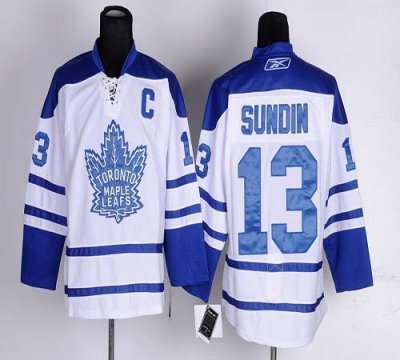 Jerseys Factory Cheap Maple Leafs #13 Mats Sundin White Third Em