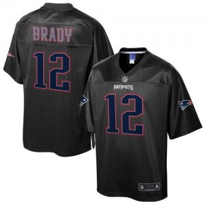 Jerseys Factory Cheap Nike Patriots #12 Tom Brady Black Men's NF