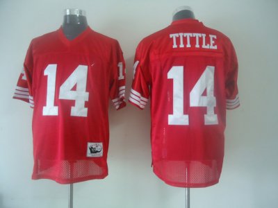 Jerseys Factory Cheap Mitchell and Ness 49ers #14 Y.A. Tittle Re