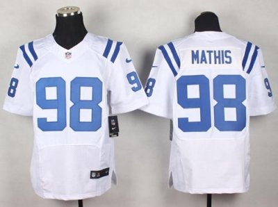 Jerseys Factory Cheap Nike Colts #98 Robert Mathis White Men's S