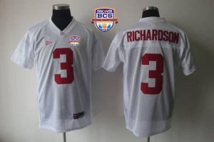 Jerseys Factory Cheap Crimson Tide #3 Trent Richardson White 201