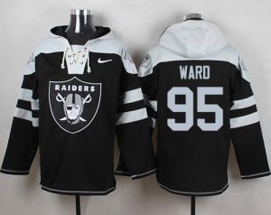 Jerseys Factory Cheap Nike Raiders #95 Jihad Ward Black Player P
