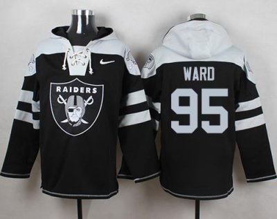 Jerseys Factory Cheap Nike Raiders #95 Jihad Ward Black Player P