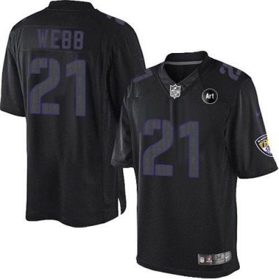 Jerseys Factory Cheap Nike Ravens #21 Lardarius Webb Black With