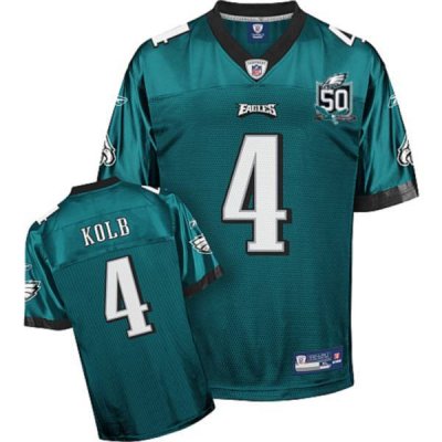 Jerseys Factory Cheap Eagles Kevin Kolb #4 Green Team 50TH Anniv