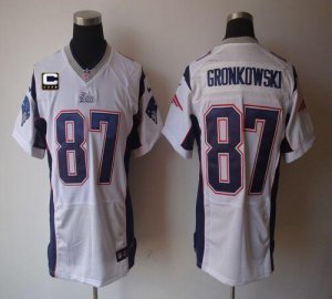 Jerseys Factory Cheap Nike Patriots #87 Rob Gronkowski White Wit